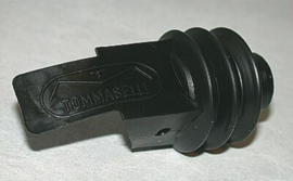 Gas handvat rubber DAYTONA Chroom Tommaselli 2 kabels