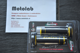 Domino | Tommaselli Handvatrubber SET 22mm Zwart/Geel 118mm lang