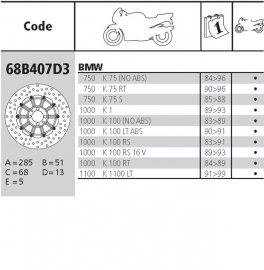 Remschijf BMW K-Serie Achter |  34212310206