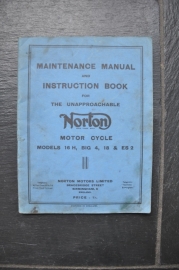 Norton Maintenance Manual and Instruction Book Origineel