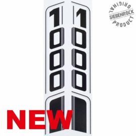 Sticker SET  ''1000'' Black /silver | Zwart/Zilver  Set for fuel tank R100 GS