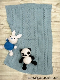 Babydeken Cool Wool met kabeltjes