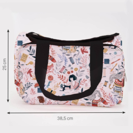 Exclusieve tas voor handwerk Ecru Blauw