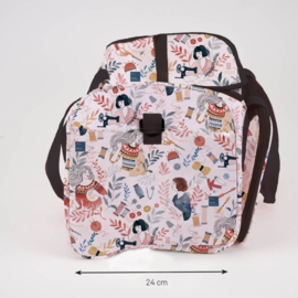 Exclusieve tas voor handwerk Ecru Blauw