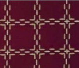 Beiersbont Bordeaux/beige-oker