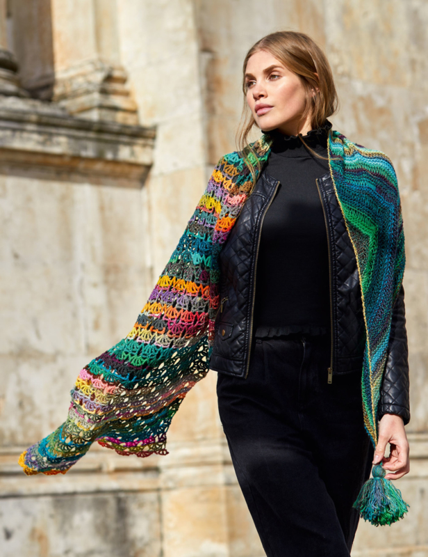 Rekwisieten ontwikkeling Presentator Colorissimo sjaal haken & breien | Naaldkunst