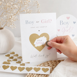 Krasstickers goud hartje 3x3.5 cm - 10 stuks