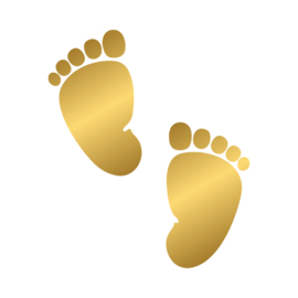 Goudtint sluitzegel voetjes | 5 cm | vanaf 10 stuks