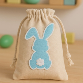 Easter bunny | patch | blauw