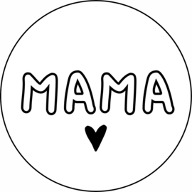 Moederdag sticker | MAMA ♥ | 5 cm | div. varianten | vanaf 10 stuks