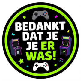 Gamefeestje Bedankstickers - 10 stuks