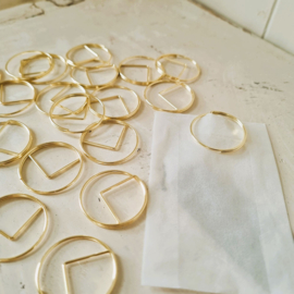 Paperclips | rond | goud | 2,5 cm | vanaf 25 stuks