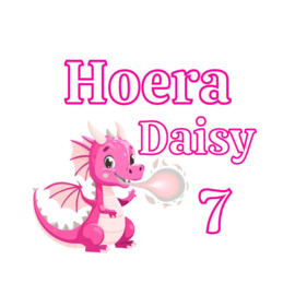 Draak traktatie stickers, naam & leeftijd, 5 cm, 10 stuks