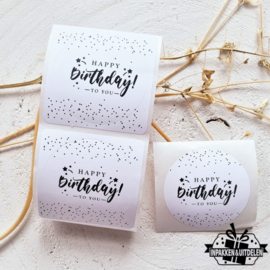 Happy Birthday - To You - stickers [5 cm] | per 10 stuks