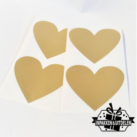 Gouden hart krassticker [L] | per 5 stuks