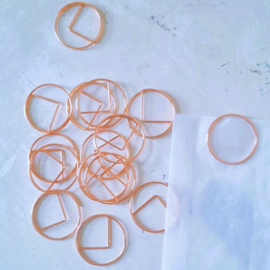 Paperclips | rond | rosegold | 2,5 cm | vanaf 25 stuks