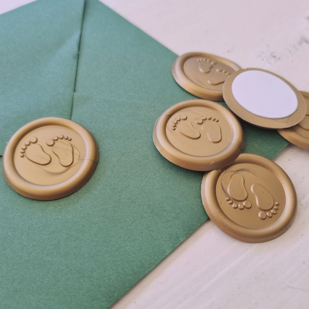 Wax zegel  | brons | voetjes | 25 stuks