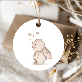 Cadeaulabel, lief konijntje