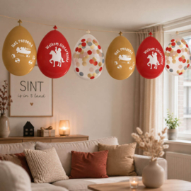 Feestelijke Sinterklaas Ballonnenmix - Zakje à 6 stuks