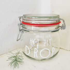 Het zit D'ROP | alleen vinyl sticker of met weckpot
