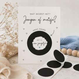 Krasstickers Rond Zwart 2,5 cm - 10 stuks