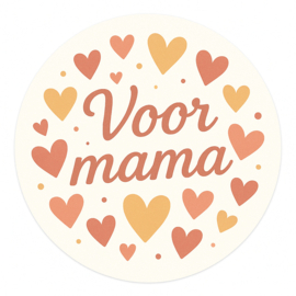 Moederdag stickers | Voor mama | 5 cm | vanaf 10 stuks