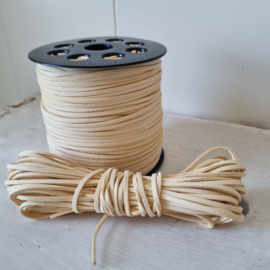 Faux suède koord | Cremé | 10 mtr x 3mm