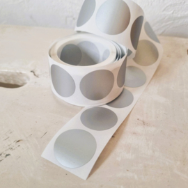 Krasstickers | rond | zilver | 2,5 cm | vanaf 10 stuks
