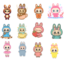 Labubu stickers