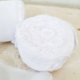Chiffon lint | zijdelint | wit | vanaf 5 meter