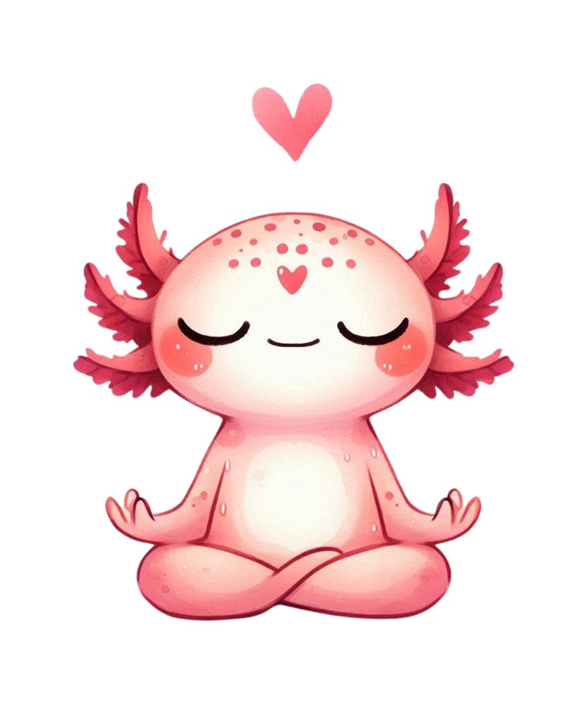 Strijk applicatie | Axolotl | 7,5 x 6 cm