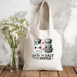 Strijk applicatie | You're the salt to my pepper | in 3 maten