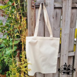 Katoenen tas | naturel | met lange hengsels