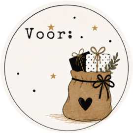 Sinterklaas Cadeaustickers "Voor:"