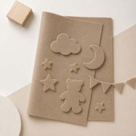 Truefelt 100% Wolvilt Lapje – Beige (20x30 cm)