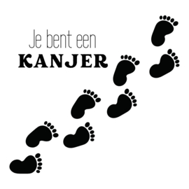 Stickers | Je bent een kanjer | zwart/wit | 5 cm | vanaf 10 stuks