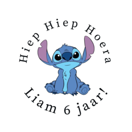 Gepersonaliseerde Stitch Traktatie Stickers - 10 stuks
