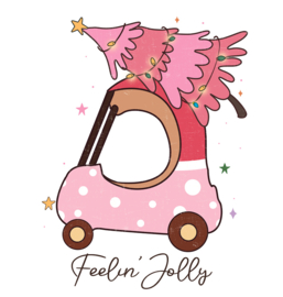 Strijk applicatie | Feelin' Jolly | 10 x 7,6 cm