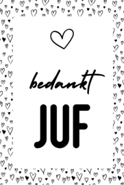 Label sticker | bedankt JUF | 15 x 10 cm | vanaf 5 stuks