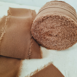 Chiffonlint | zijdelint | bruin | vanaf 5 mtr