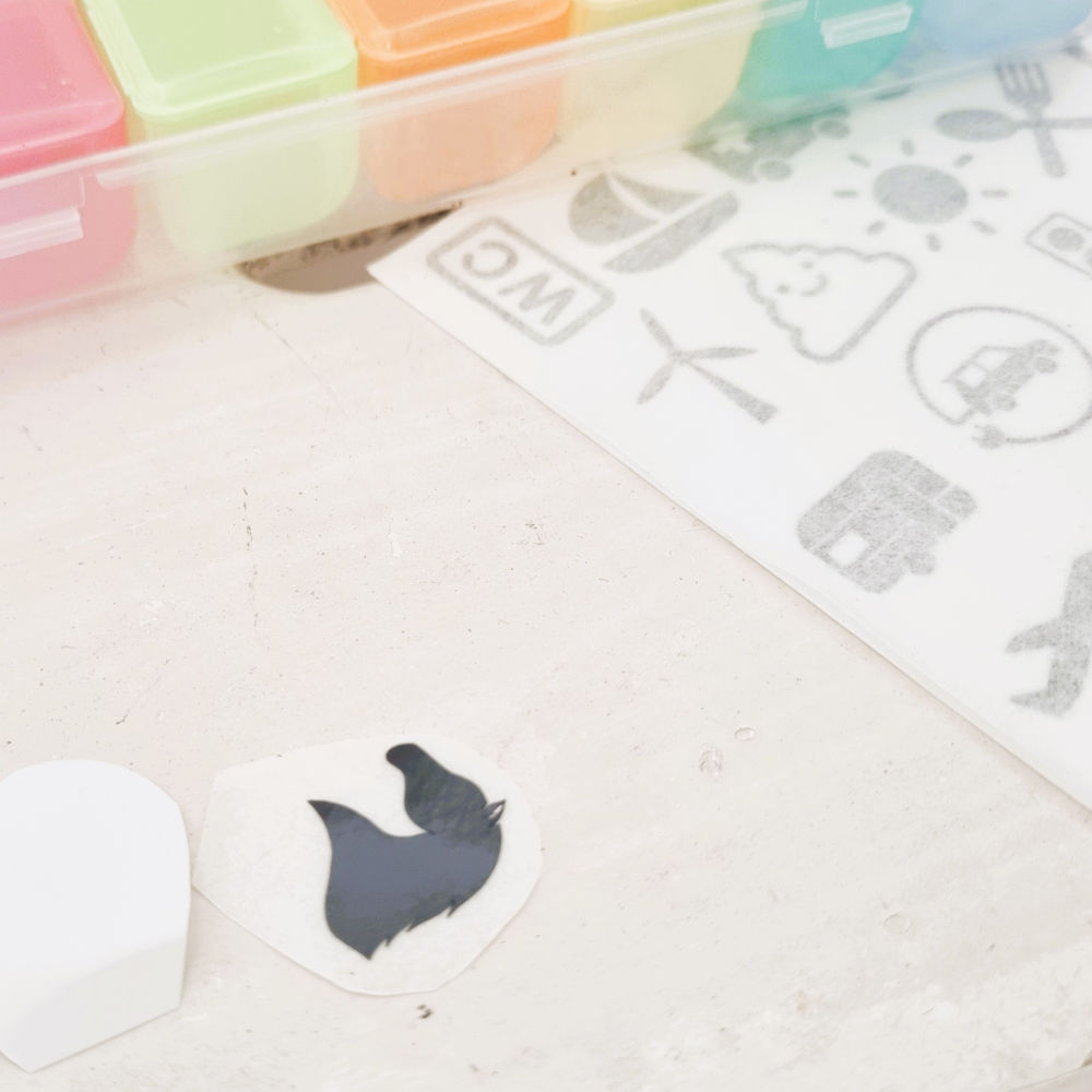 Vakjes bakje + stickers auto bingo [2 cm]