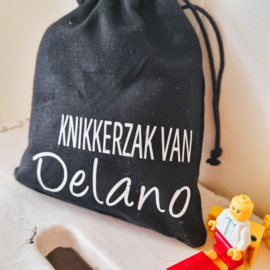 Knikkerzak met naam | 20 x 15 cm
