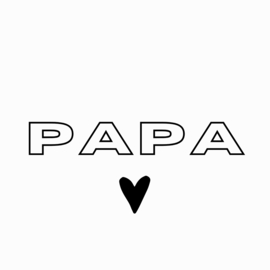 Vaderdag sticker | PAPA ♥ | 5 cm | div. varianten | vanaf 10 stuks