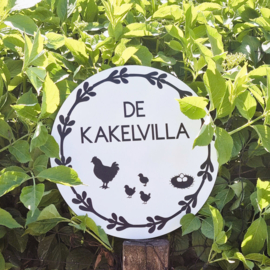 Kippenhok bordje | de kakelvilla | 25 cm dibond | 1 stuks