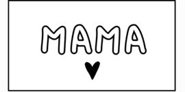Moederdag sticker | MAMA ♥ | 5 x 2,5 cm | vanaf 10 stuks