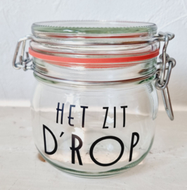 Het zit D'ROP | alleen vinyl sticker of met weckpot