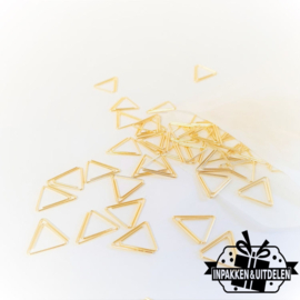 Gouden paperclips driehoek | 2 cm
