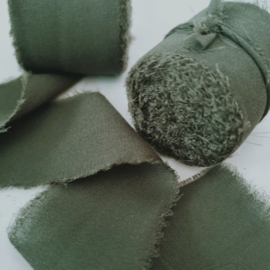 Chiffonlint | zijdelint | groen | vanaf 5 meter