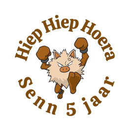 Pokemon stickers | + naam + leeftijd | 5 cm | vanaf 10 stuks