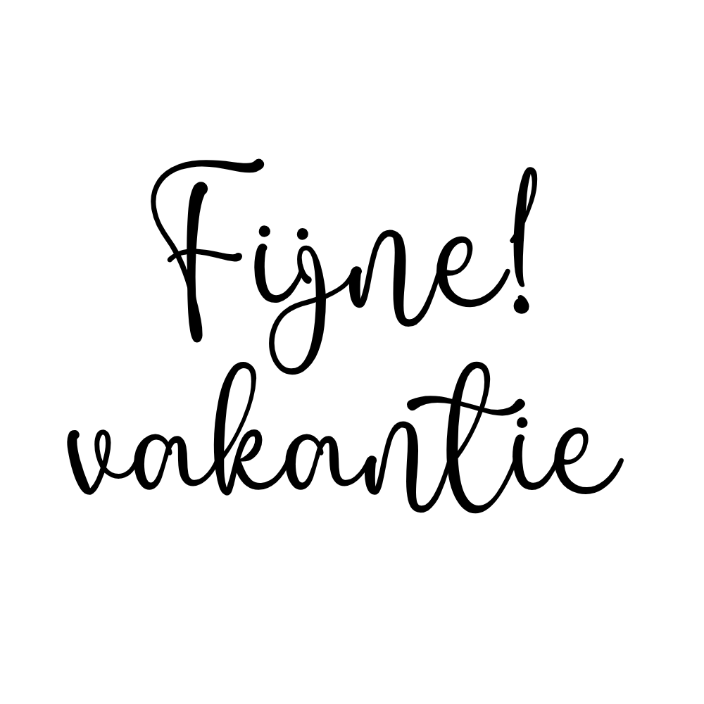 Sticker | Fijne vakantie  | 5 cm | vanaf 10 stuks